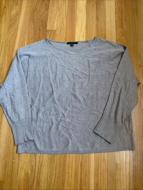 Cyrus Lightweight Taupe-Gray Crewneck Sweater
